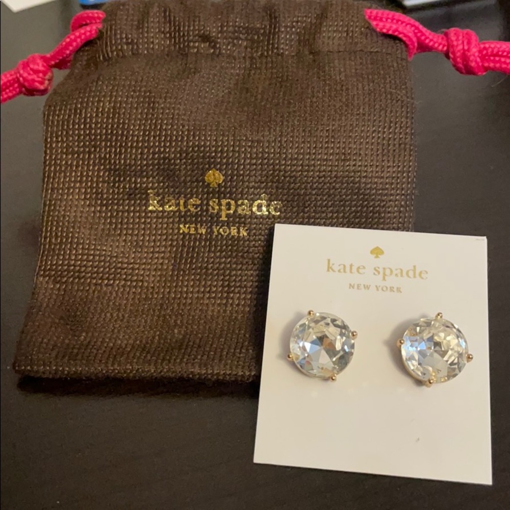 Kate Spade Large Clear Gumdrop Earrings